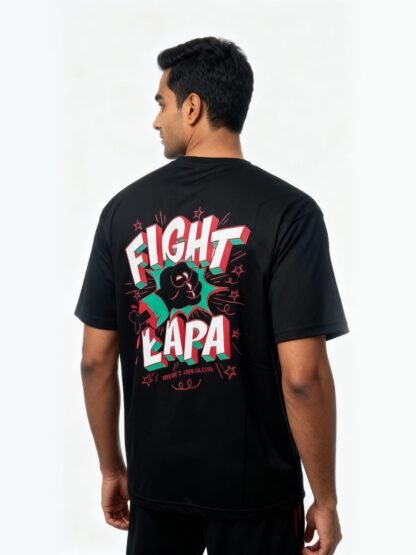 FIGHT LAPA Graphic Oversized T-Shirt – Trendy Streetwear Style - Image 24