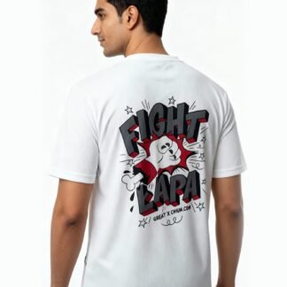 FIGHT LAPA Graphic Oversized T-Shirt – Trendy Streetwear Style